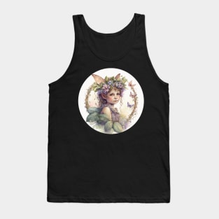 Fairy, Pixie Cute in Her Woodland Home Tank Top